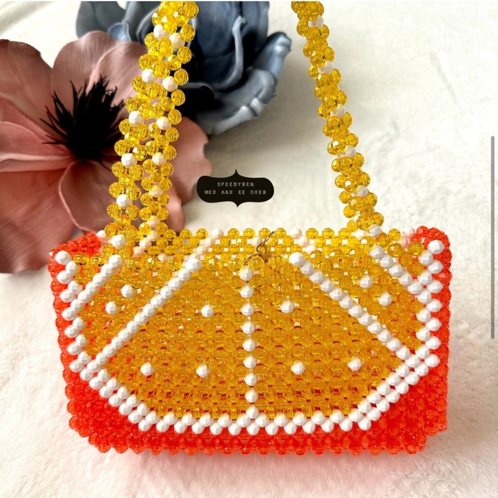 Susan Alexandra Citrus Beaded Bag